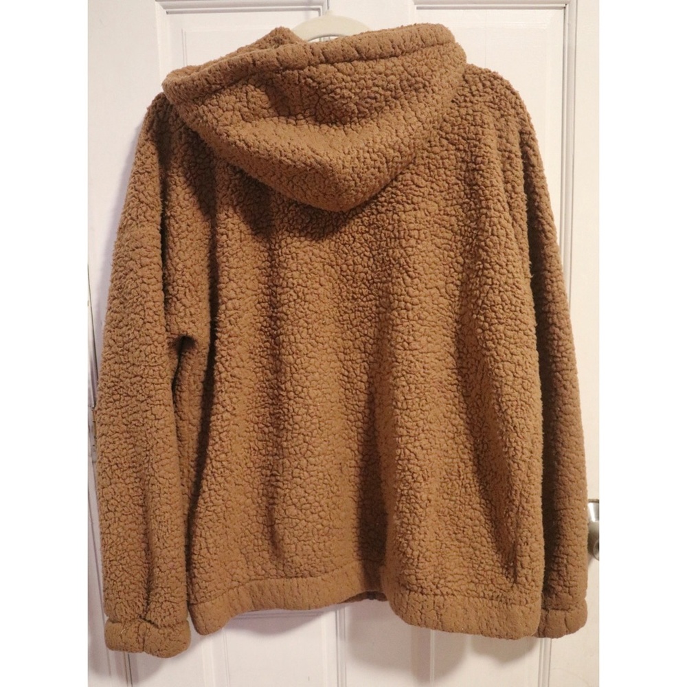 ZENANA Full Zip Sherpa Fleece Hoodie Sweater - Picture 6 of 7
